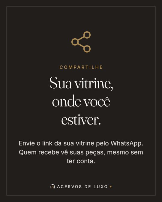 Sua vitrine, onde você estiver.